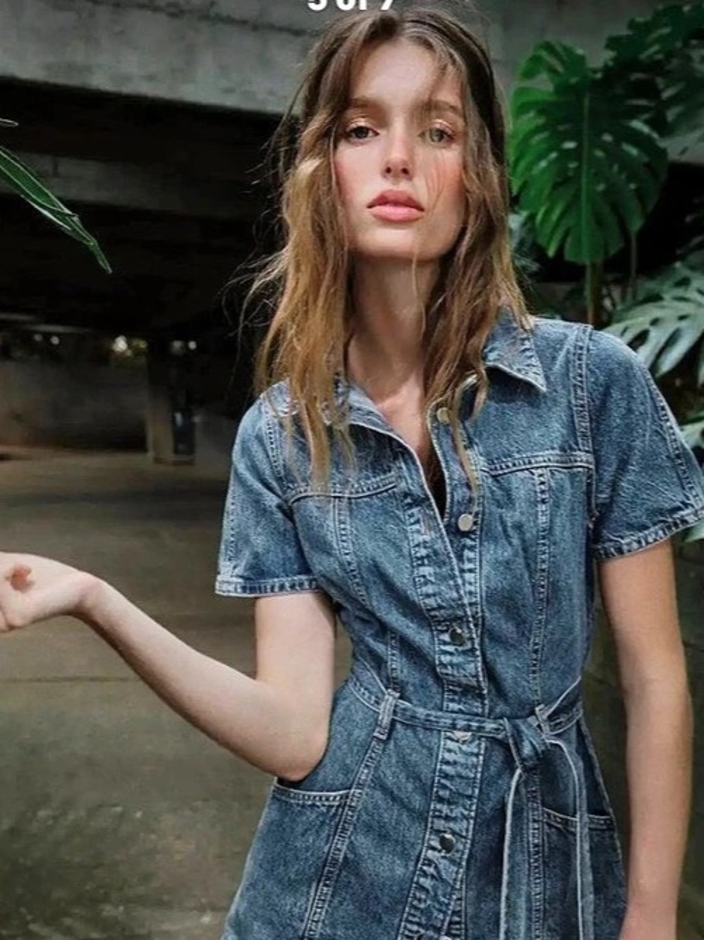 New with tags! Zara Short Denim Dress with Belt